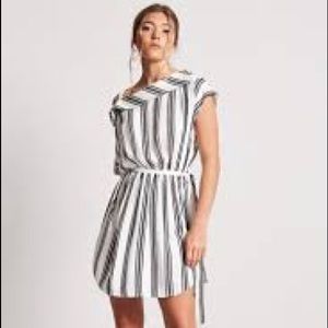 F21 asymmetrical striped dress